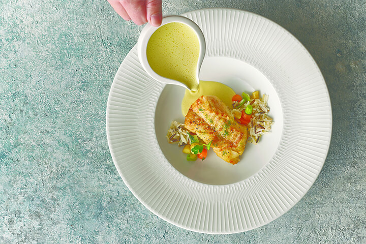 Vibes dinnerware with dinner.