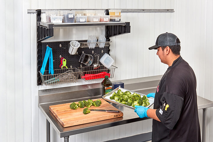 Prep station starter kit in use.