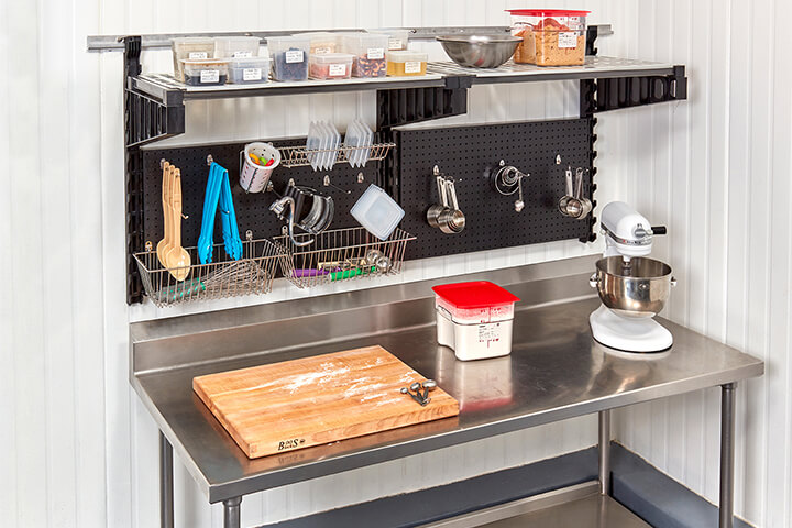 Prep station with add-on task kit.