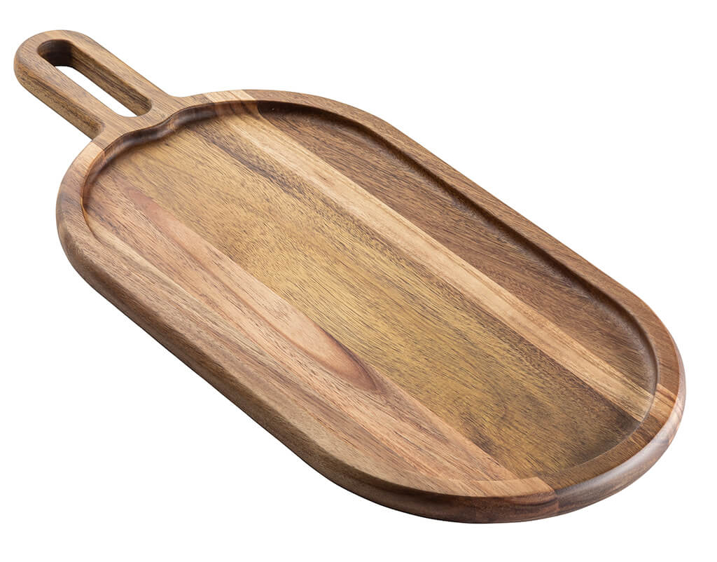 Wooden board for food flights.
