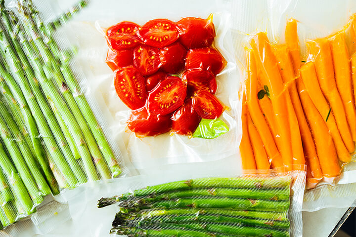 Vacuum-sealed vegetables