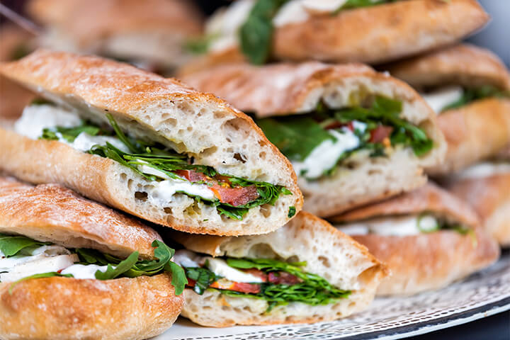 Vegetarian paninis.