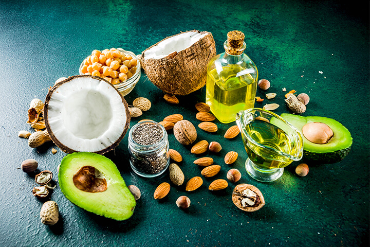 Various kinds of fats.
