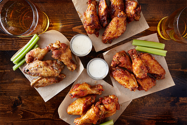 Chicken wing flights.