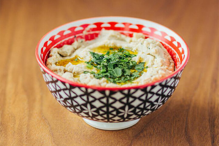 A lovely bowl of hummus.