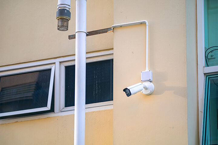 All camera posted outside.