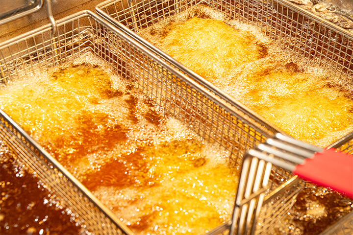 Lots of boiling grease. 