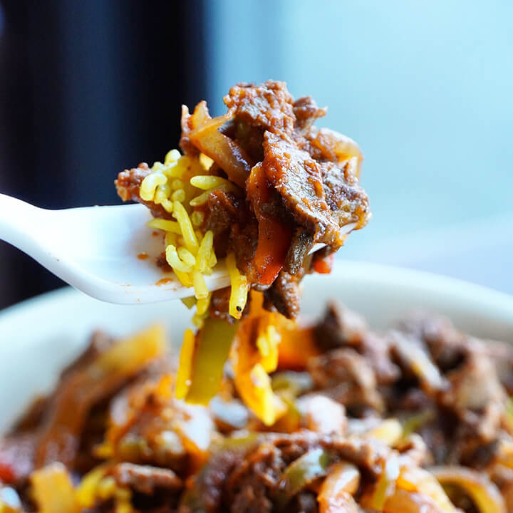 Steak dinner at Afro Deli & Grill