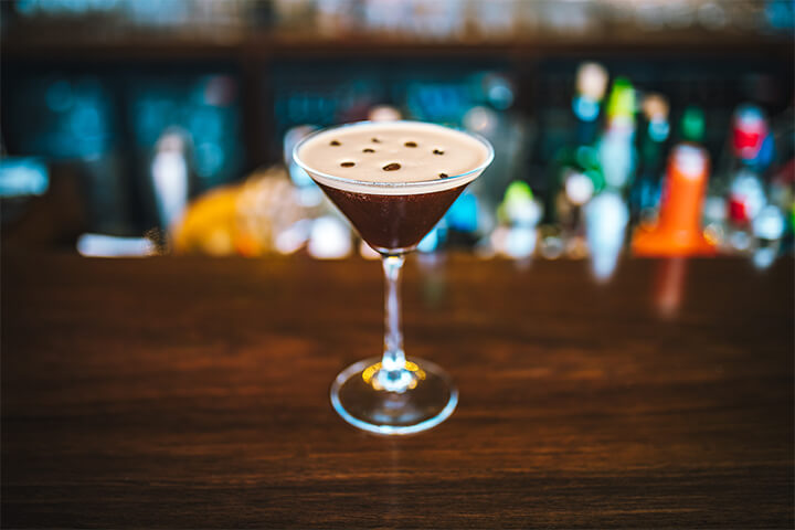 An 8-bean espresso martini.