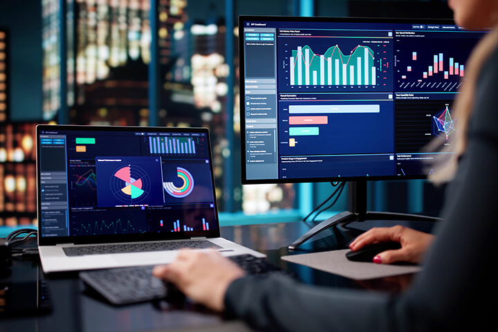 A data analyst stays late at work to avoid her family.