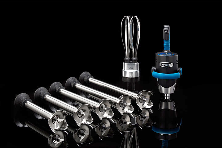 Whisk attachment, shaft options, and the EvolutionX Immersion Blender.