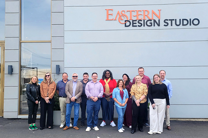 Wasserstrom and Eastern Tabletop associates outside the Eastern Design Studio. 