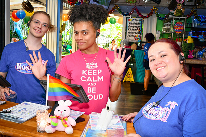 The staff at Rosie's.