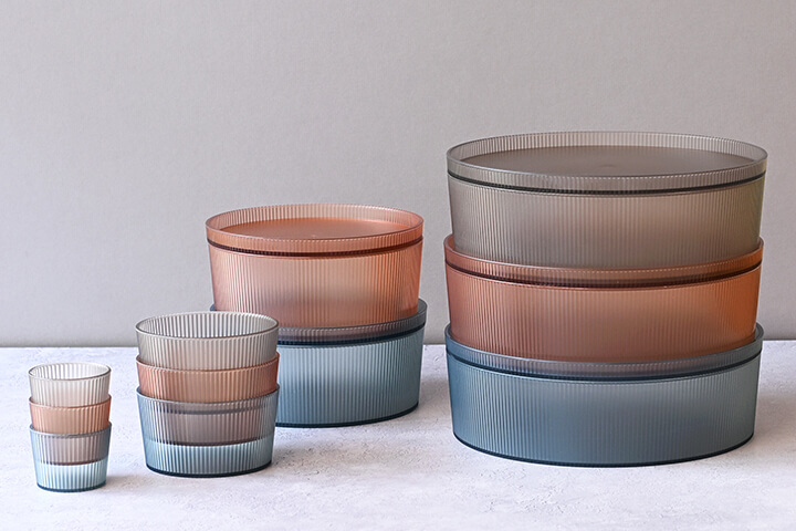 4 oz Round Gatsby™ Bento Ramekins, 4.5" Round Gatsby™ Bento Bowls, 7.5" Round Gatsby™ Bento Bowls,
10.5" Round Gatsby™ Bento Bowls