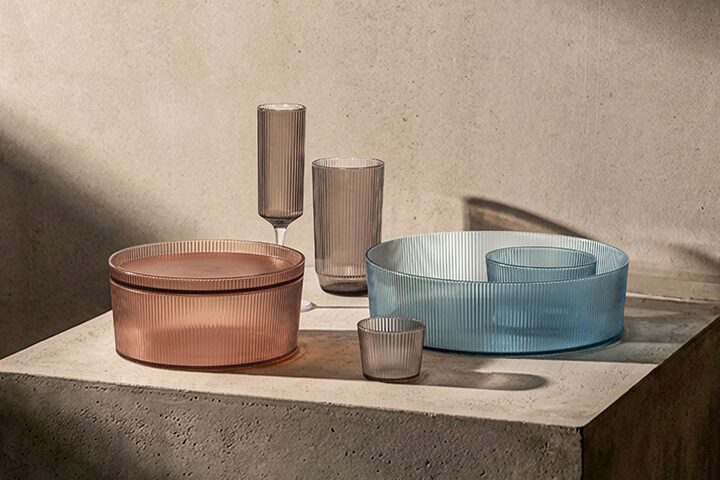 The Gatsby™ Collection now extends beyond drinkware to include serveware designed to mix, match, and nest for a cohesive tabletop.
