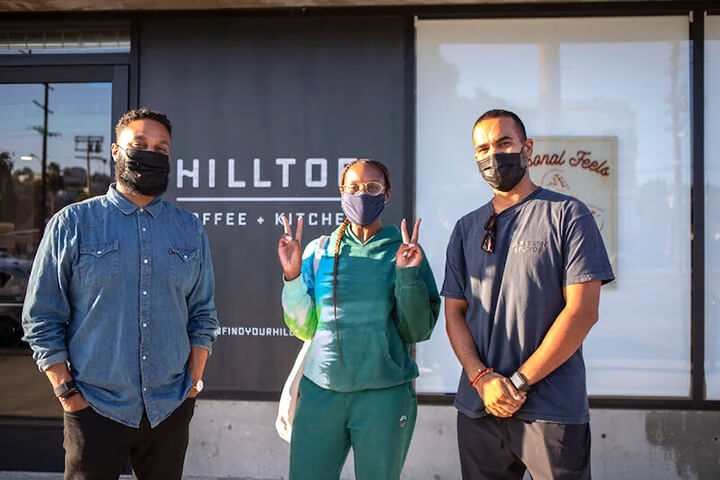 Owners Yonnie Hagos, Issa Rae, and Ajay Relan