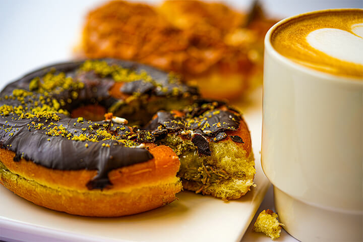 A Dubai chocolate donut. 