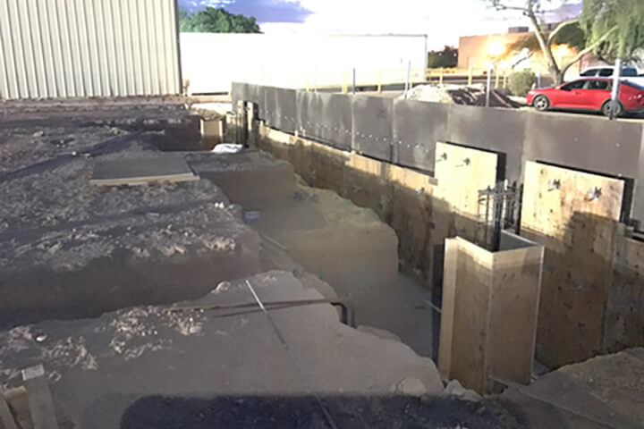 Construction site, pre-slab.
