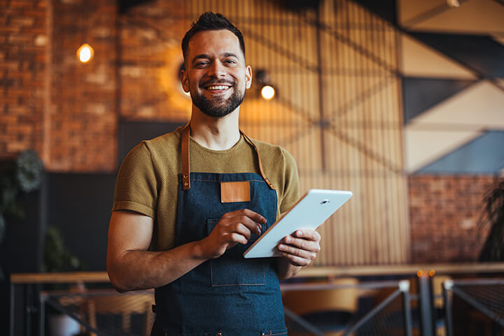 A happy server