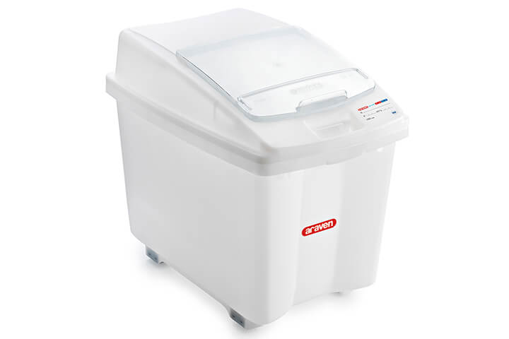 Araven ingredient bin in white.