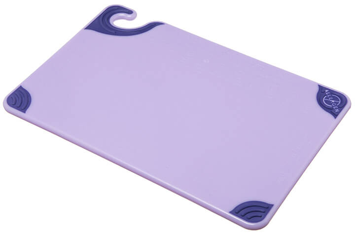 Purple cutting board.