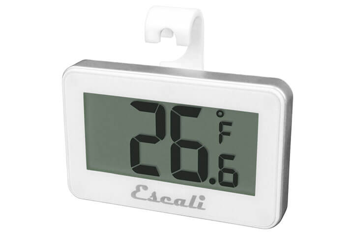 Digital refrigerator or freezer thermometer.