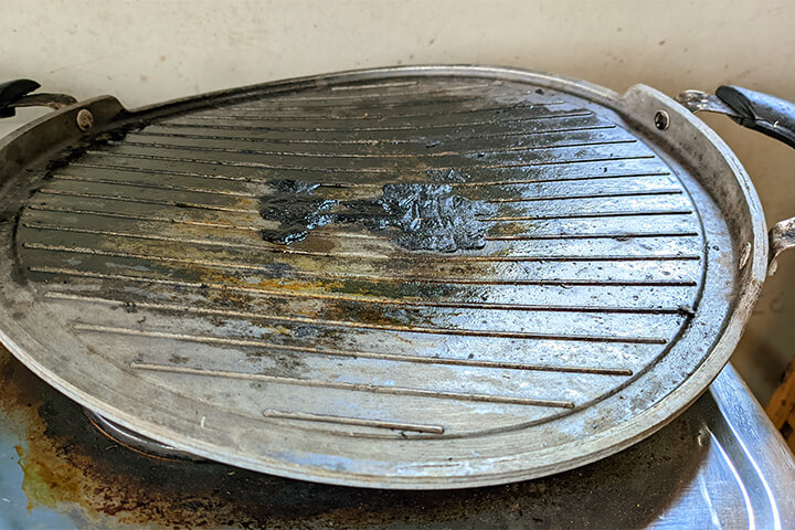 Warped grill.
